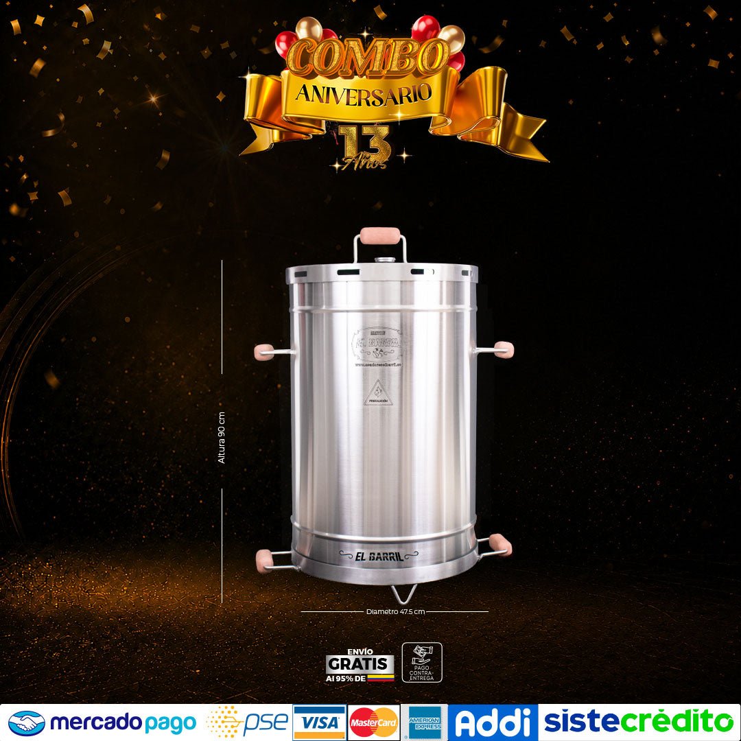 SUPER COMBO ANIVERSARIO+ ACCESORIOS + MEMBRESIA VIP + EBOOK + CURSO ONLINE - Asadores El Barril
