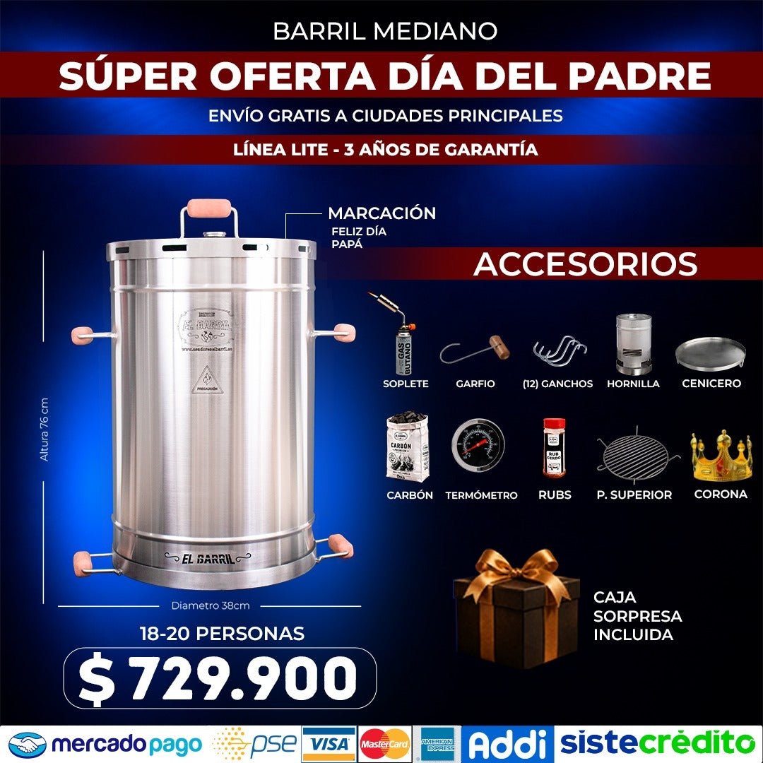 Super Oferta Dia del Padre - Asadores El Barril