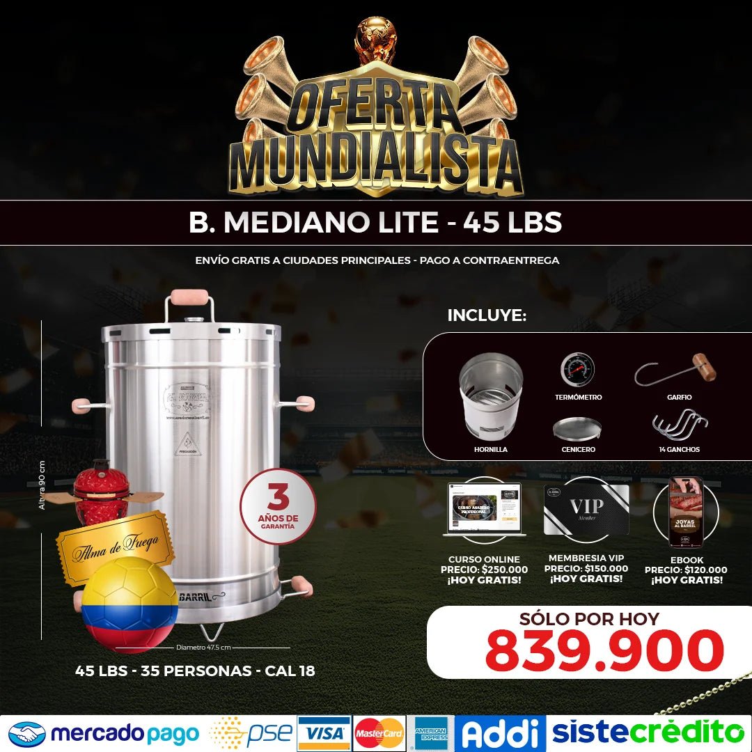 Super Oferta Linea Lite - Edicion Mundialista - Asadores El Barril