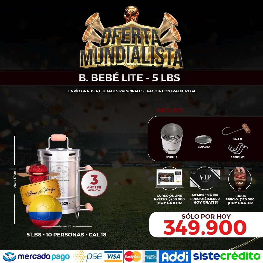Super Oferta Linea Lite - Edicion Mundialista - Asadores El Barril
