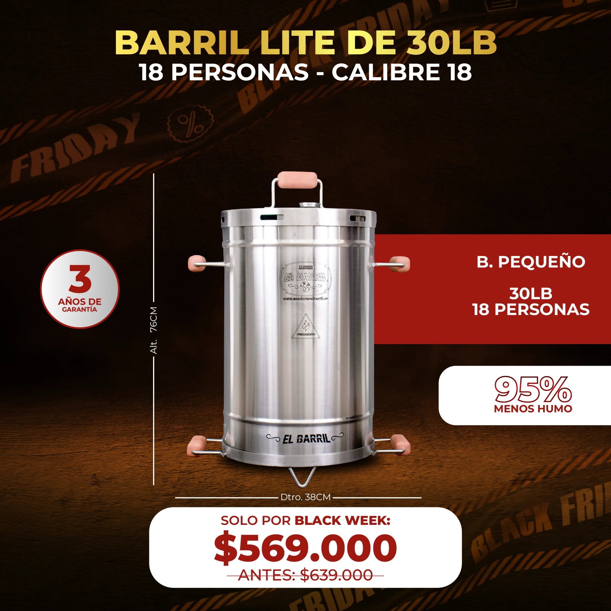 🔥 SUPER OFERTAS BLACK WEEK LINEA LITE + ACCESORIOS + TIEMPO LIMITADO 🔥 - Asadores El Barril