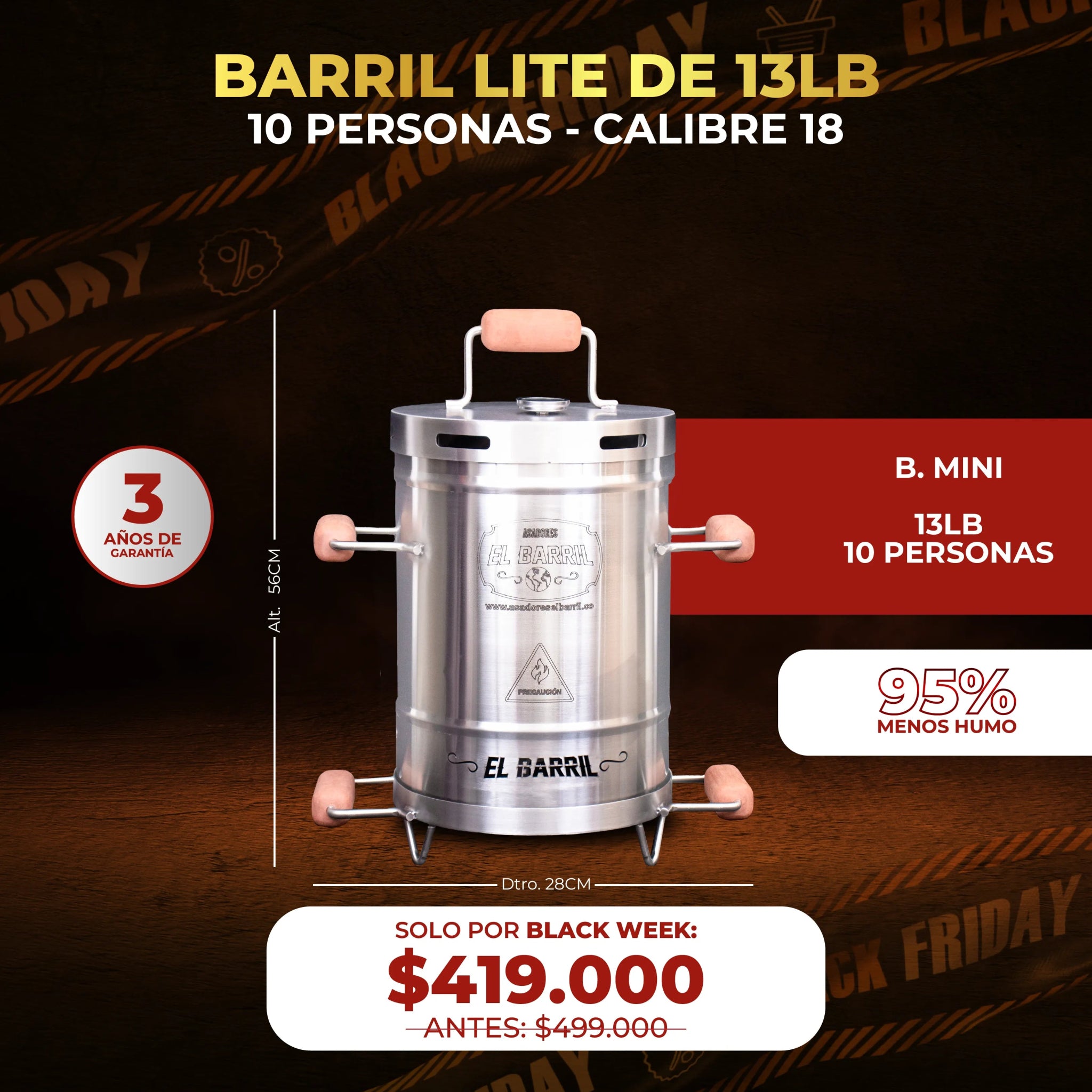 🔥 SUPER OFERTAS BLACK WEEK LINEA LITE + ACCESORIOS + TIEMPO LIMITADO 🔥 - Asadores El Barril