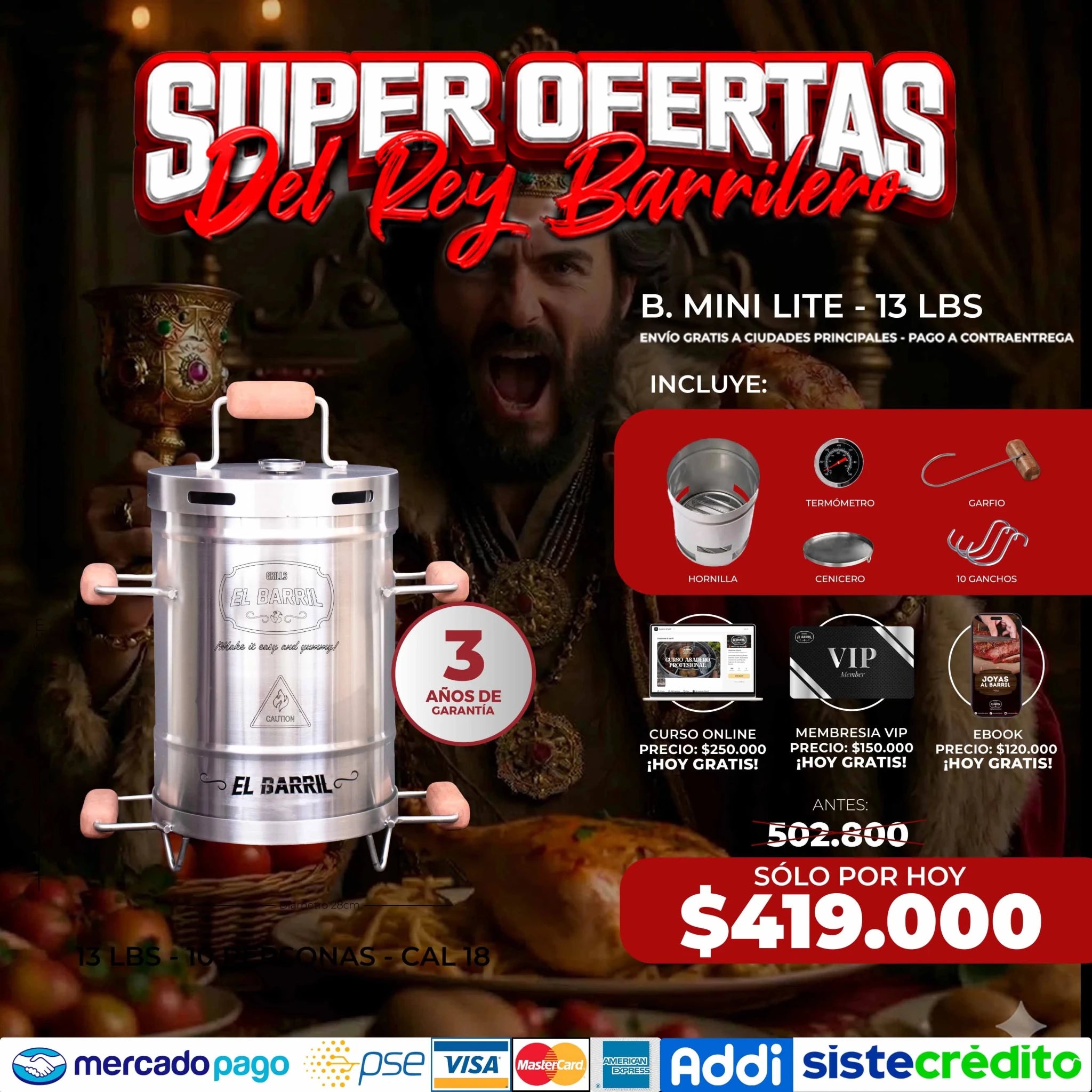 🔥 SUPER OFERTAS DEL REY🔥 - Asadores El Barril
