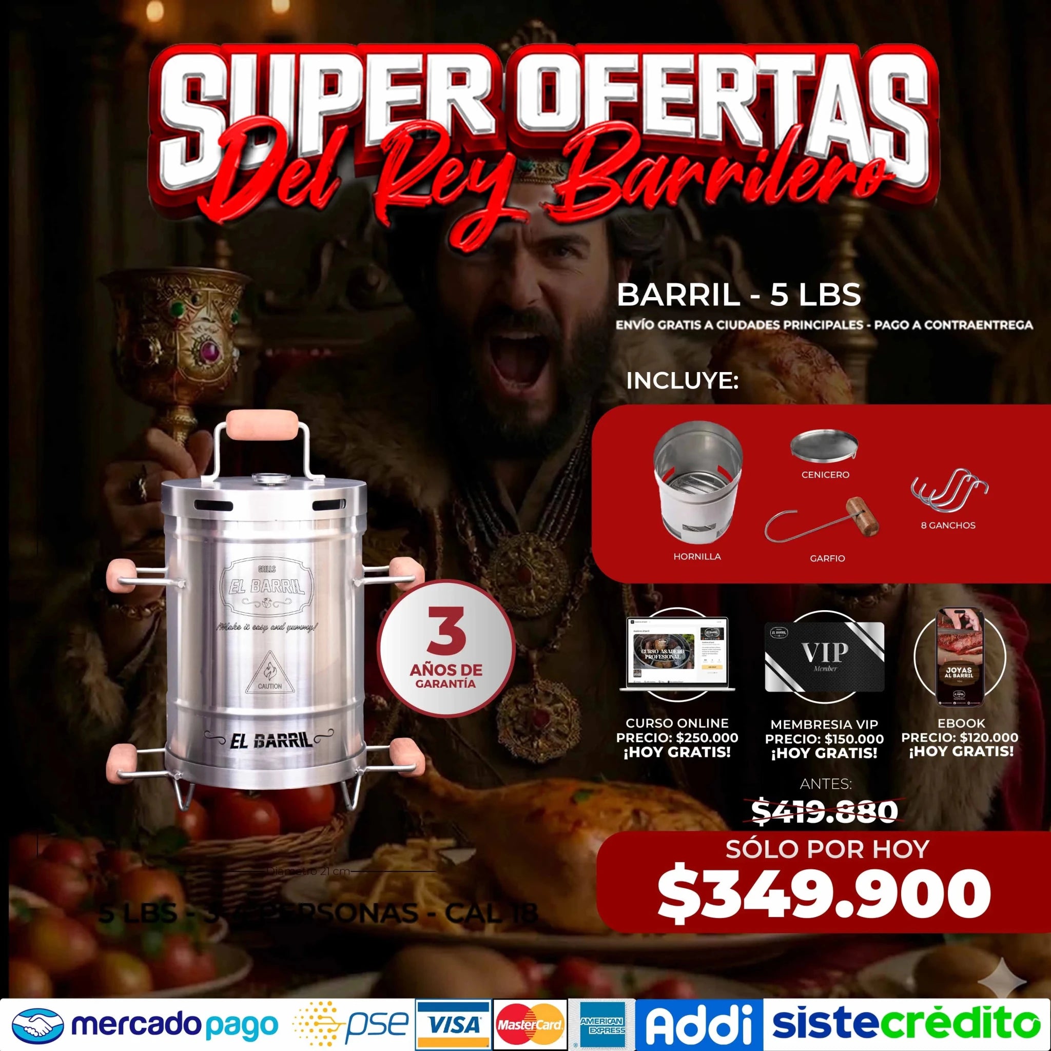 🔥 SUPER OFERTAS DEL REY🔥 - Asadores El Barril
