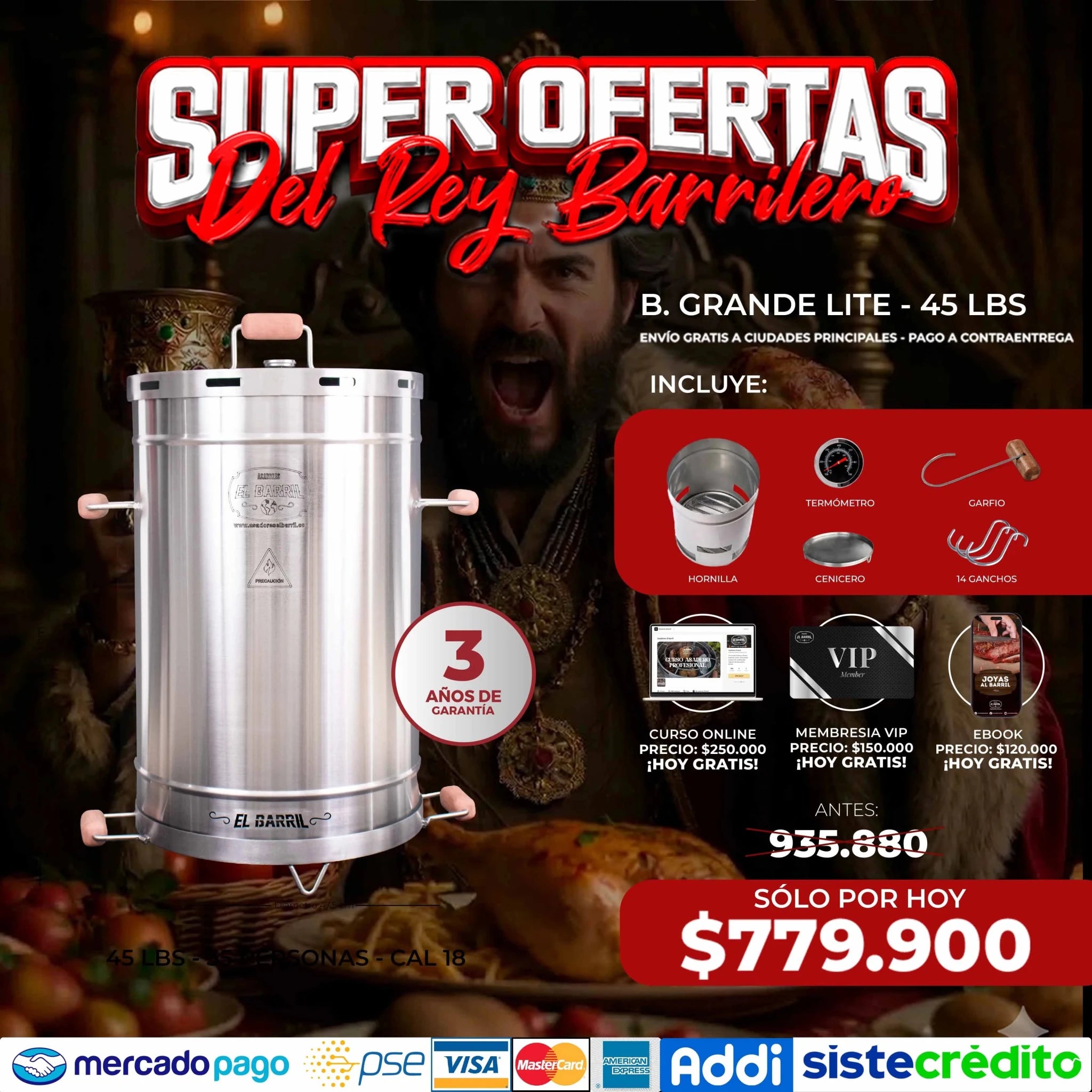 🔥 SUPER OFERTAS DEL REY🔥 - Asadores El Barril