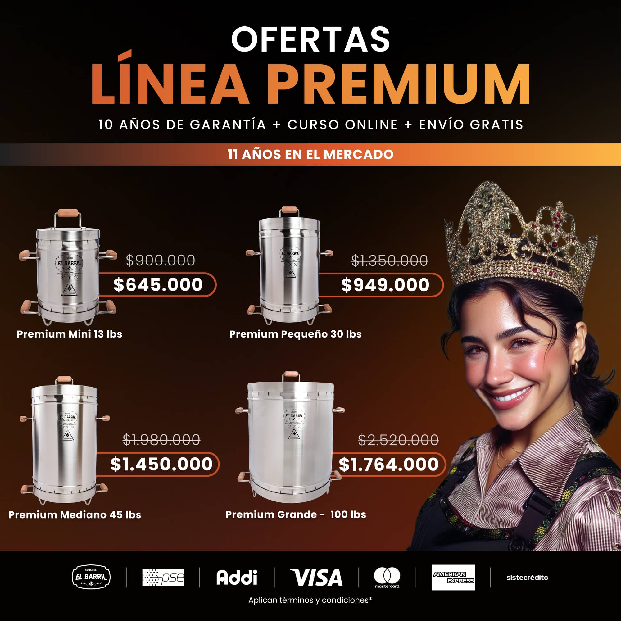 SUPER OFERTAS PREMIUM + CURSO ONLINE GRATIS - Asadores El Barril