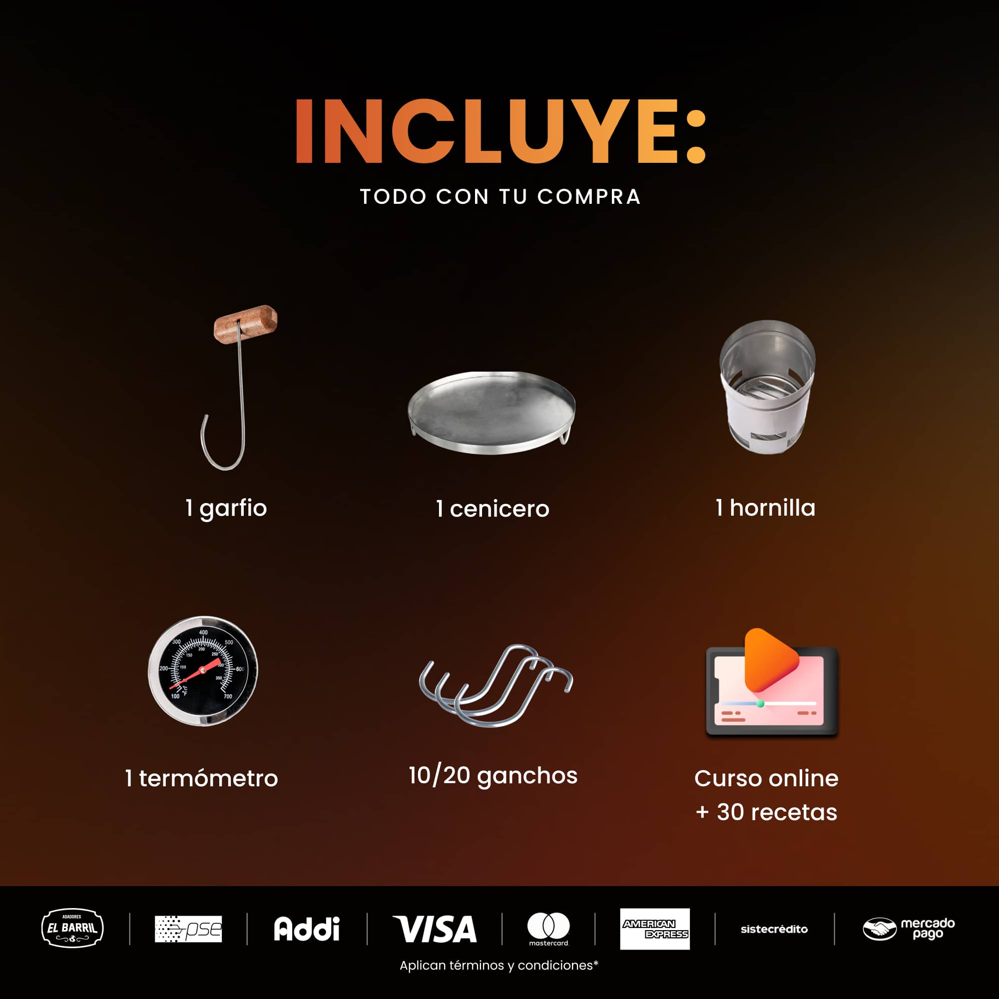 SUPER OFERTAS PREMIUM + CURSO ONLINE GRATIS - Asadores El Barril
